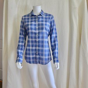 Banana Republic Blue Plaid Shirt